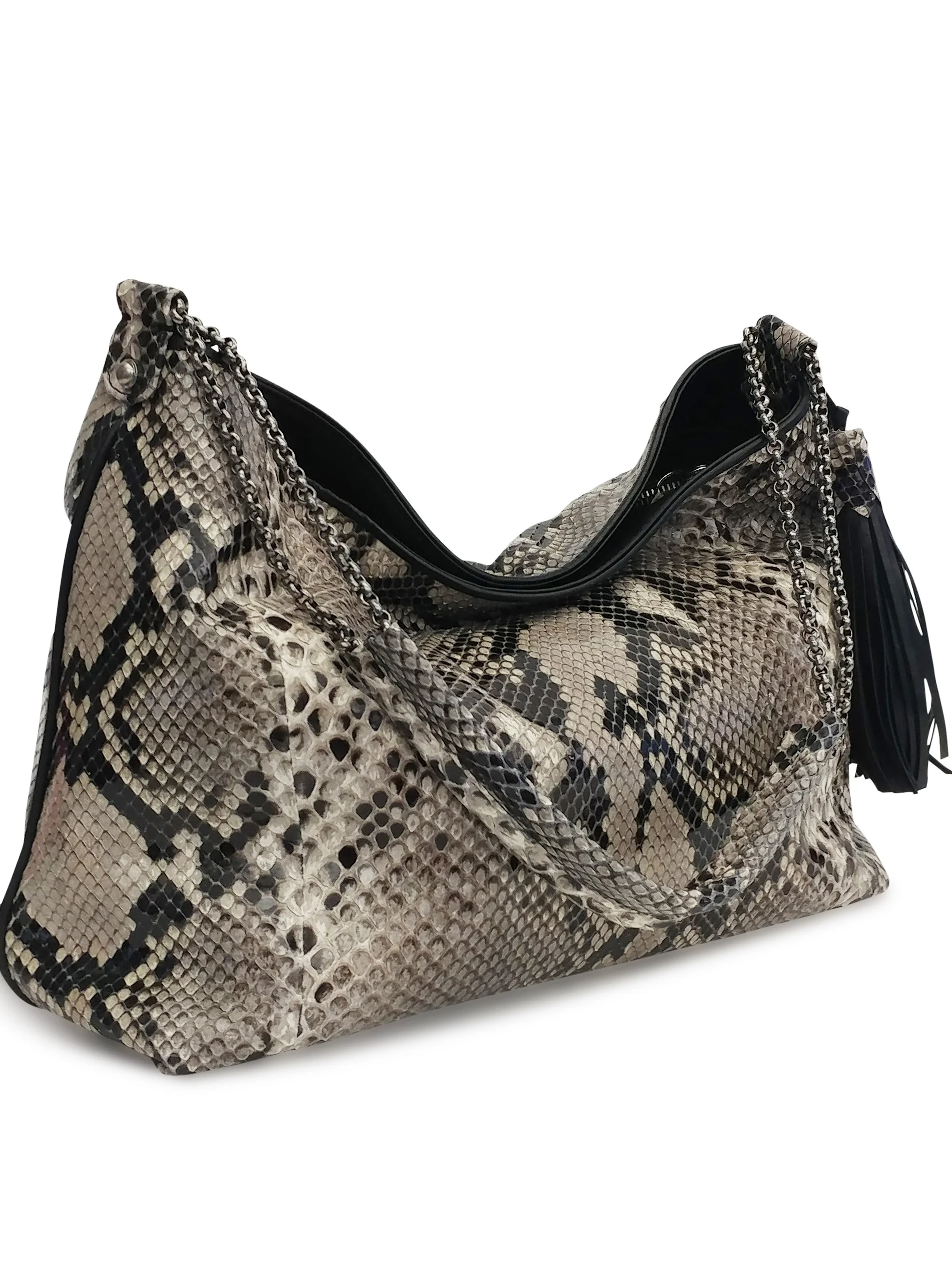 Robinson Shoulder Bag (sm) - Natural Glazed Python — ANTHONY LUCIANO